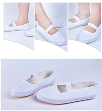 Load image into Gallery viewer, MeetLife Mikan Tsumiki Cosplay Shoes Anime Danganronpa White Canvas Nurse Dance Shoes