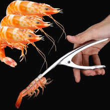 Load image into Gallery viewer, Stainless Steel Shrimp Peeler Prawn Shrimp Fishing Knife Lobster Shell Remover Peel Device Kitchen Seafood Tools#50