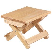 Load image into Gallery viewer, Taburete Pine wood folding stool kids furniture portable household solid wood Mazar fishing chair small bench square stool