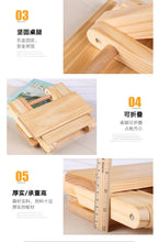Load image into Gallery viewer, Taburete Pine wood folding stool kids furniture portable household solid wood Mazar fishing chair small bench square stool