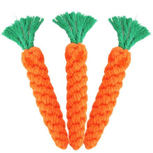 Load image into Gallery viewer, 1 pcs Carrot Shaped Knot Ropes Pet Dog Toys Chew Cat Toy Safe Toys for Small Dogs Molar Biting Playing Products Dog Accessories
