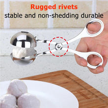 Load image into Gallery viewer, Meatball Maker Tool Clip Newbie Non Stick Stuffed Meat Ball Spoon Shaper Cooking Scoop Stainless Steel Kitchen Accessories
