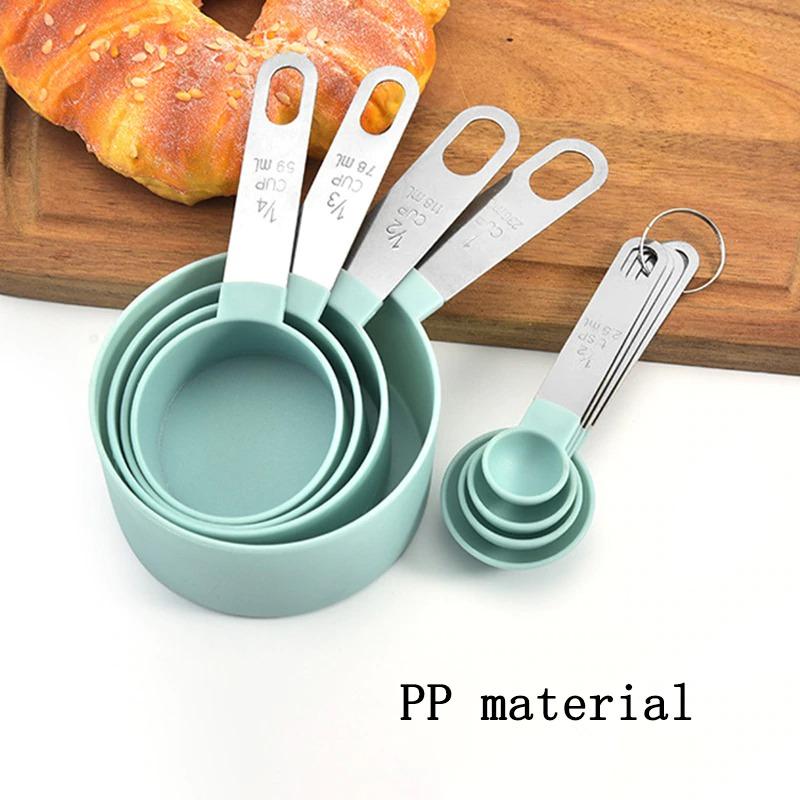 4Pcs/5pcs/10pcs Multi Purpose Spoons/Cup Measuring Tools PP Baking Accessories Stainless Steel/Plastic Handle Kitchen Gadgets