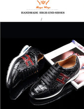 Load image into Gallery viewer, High-end Leisure Shoes Siamese crocodile skin Sneakers for men
