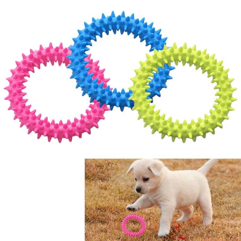 Dog Biting Ring Toy Dog Soft Rubber Molar Toy Pet Bite Cleaning Tooth Toy Increase The Intelligence Of Pets Tool Pet Products