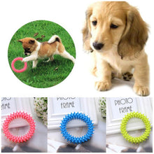 Load image into Gallery viewer, Dog Biting Ring Toy Dog Soft Rubber Molar Toy Pet Bite Cleaning Tooth Toy Increase The Intelligence Of Pets Tool Pet Products
